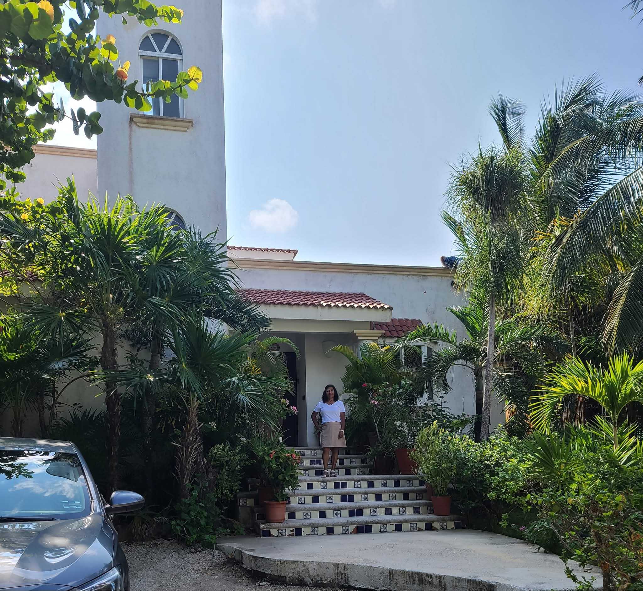 Casa Cavu Welcoming Beach House Entry at Tankah Tres
